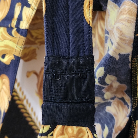 Vintage Gianni Versace Couture 1994 Baroque Print Sheer Mesh Illusion Bodysuit - Picture 6 of 13